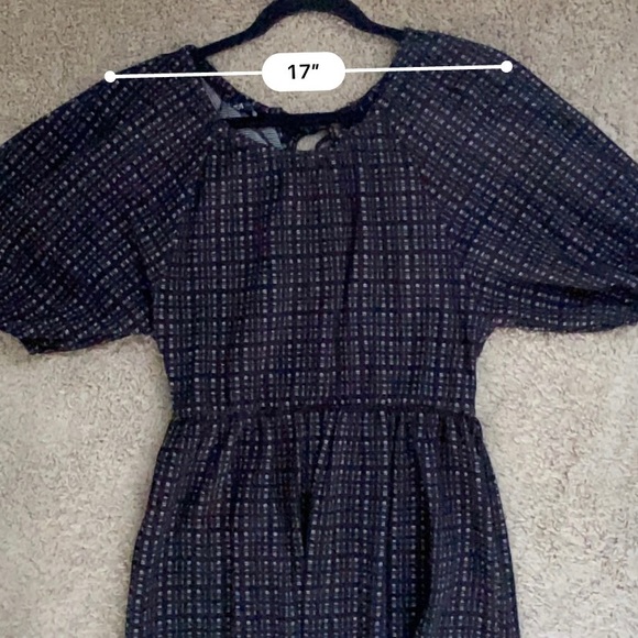 Zara Black Patterned Puff Sleeve Dress - Picture 5 of 7